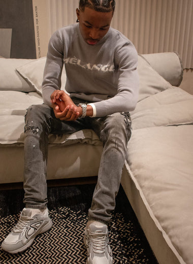 WEATHER GREY MÈLANGE CREW NECK